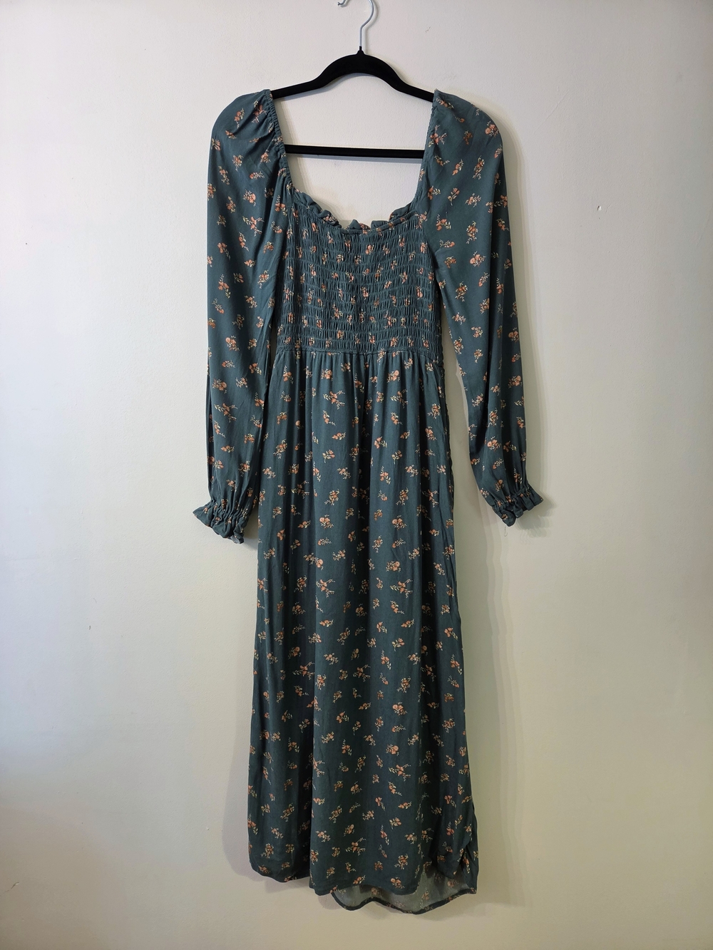 American Eagle Green Floral Midi Dress - Picture 5 of 10